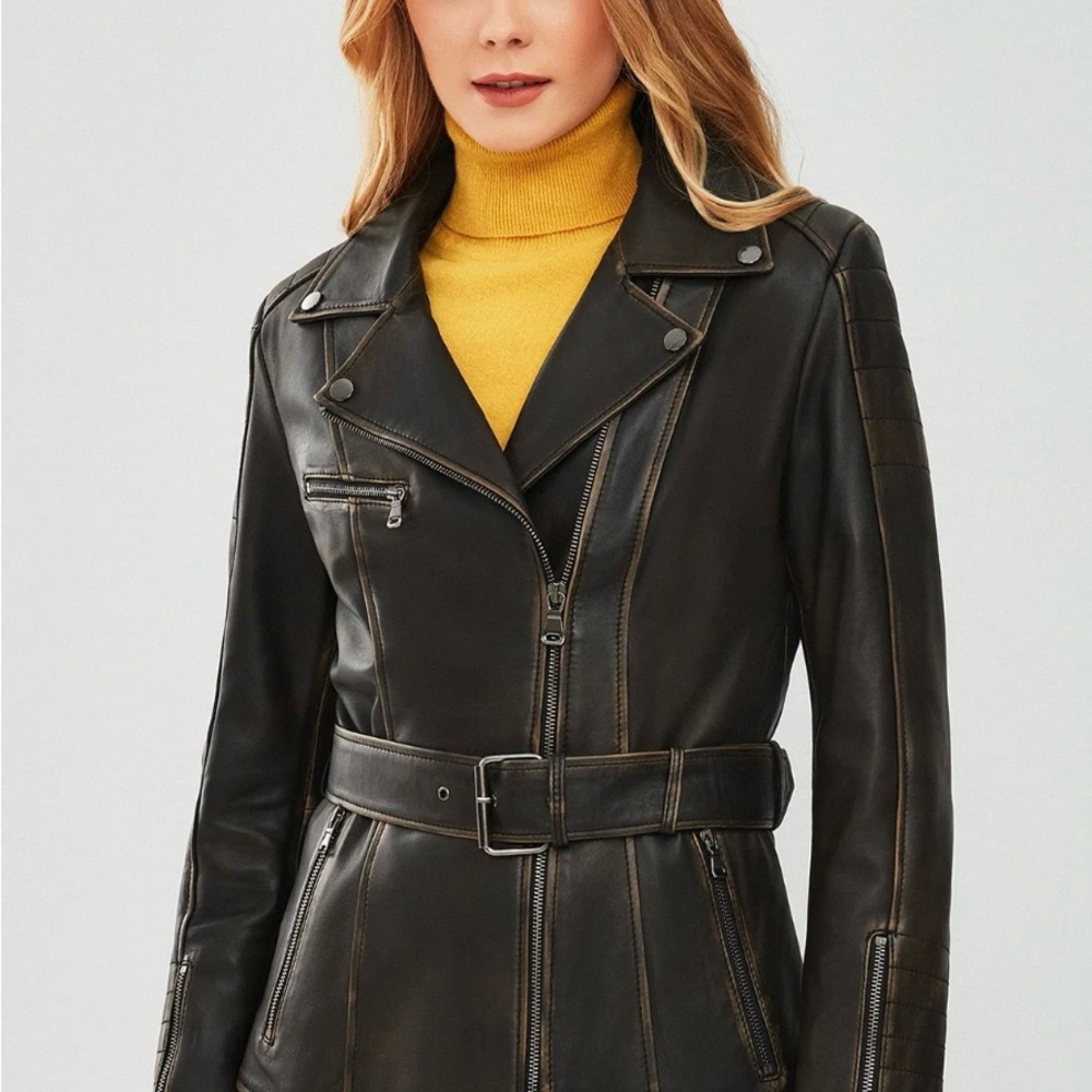 Black Leather Moto Jacket